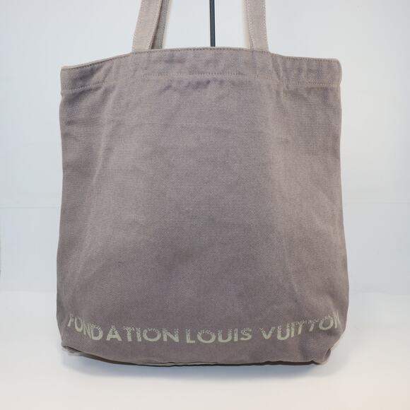 Louis Vuitton Fondation Gray Canvas Tote Bag - Picture 2 of 5